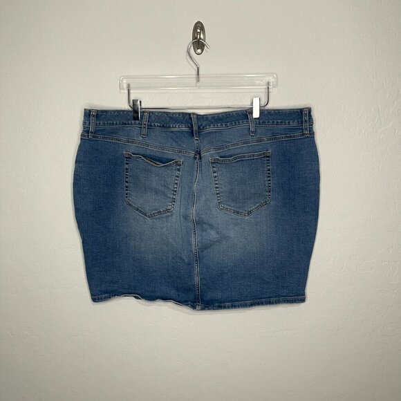 Torrid Mini Vintage Stretch Denim Skirt Size 24 #28 - Picture 6 of 6